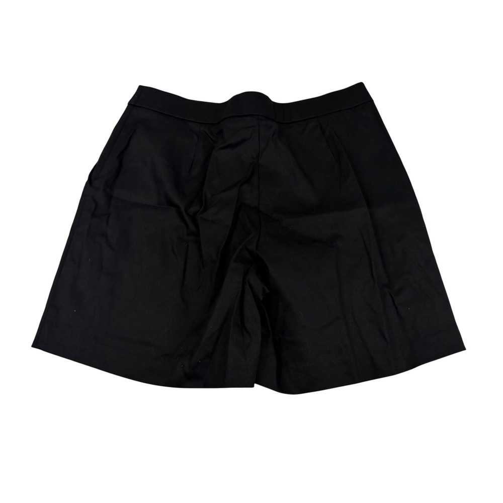 Pantology Womens Black Cotton Stretch Chino Shorts Size 10 Mid Rise Tailored - Picture 2 of 8